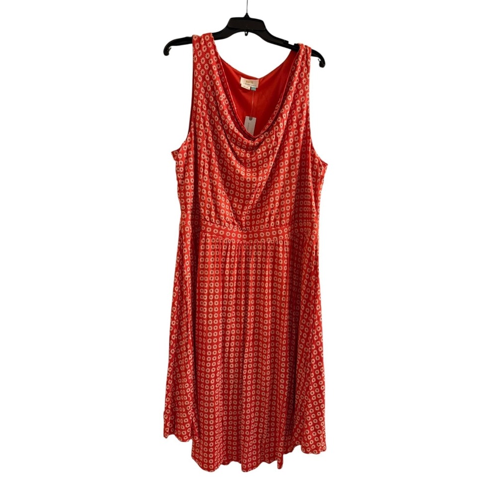 Anthropologie Brianne Womens 2X Dress Orange Sleeveless Boho Chic, Cottagecore - Picture 2 of 8